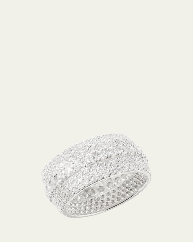 Curved Mega Flawless Diamond Cigar Ring, Size